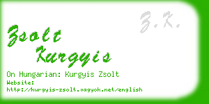 zsolt kurgyis business card